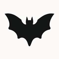 Fototapeta premium Bat Silhouette A Simple Black and White Vector Illustration