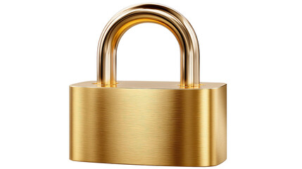 Fototapeta premium Golden Security: A gleaming golden padlock stands firm, embodying the essence of security, protection, and unwavering privacy in a world that demands assurance.