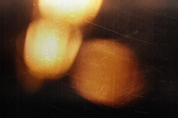 Abstract scratched damaged retro analog film effect, red yellow orange light leaks rays, grainy...