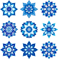 blue flower mandala