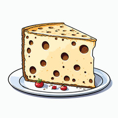 cheese illustration vector digital art