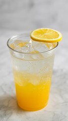Fresh orange juice in a glass, a healthy and refreshing citrus drink isolated on white