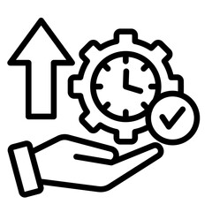Operational Efficiency  Icon Element For Design	