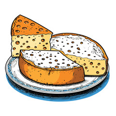 cheese illustration vector digital art
