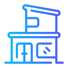 modern house gradient icon