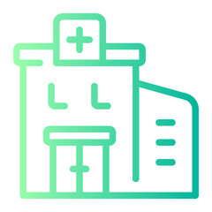 hospital gradient icon