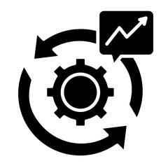 Business Process Review  Icon Element For Design	