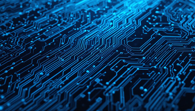 The electronic strips with fine, elegant lines in deep blue colors