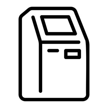 atm machine line icon