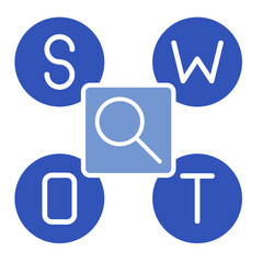Swot Analysis  Icon Element For Design	