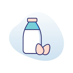 Almond Milk Vector icon