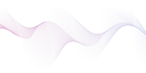 Abstract blend wave lines and technology background. Background lines wave abstract stripe design. White background, mesh abstract, vector gradient line soft blend.	