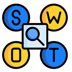 Swot Analysis  Icon Element For Design	