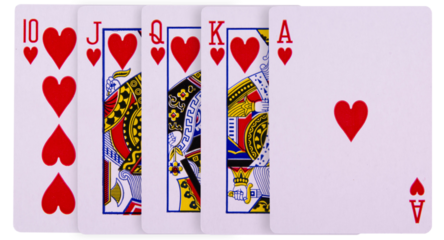 playing cards isolated