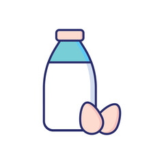 Almond Milk Vector icon