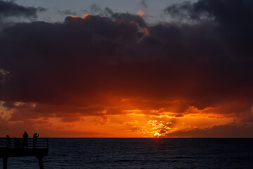 Sunset over the ocean