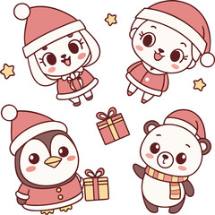 santa claus and gifts