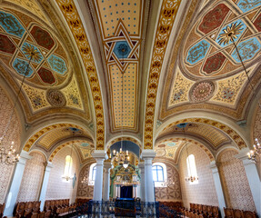 interior of a synagogue Jewish architecture