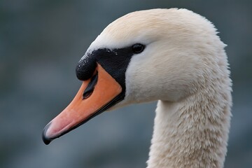Closeup swan high detail DSLR photo capture  
