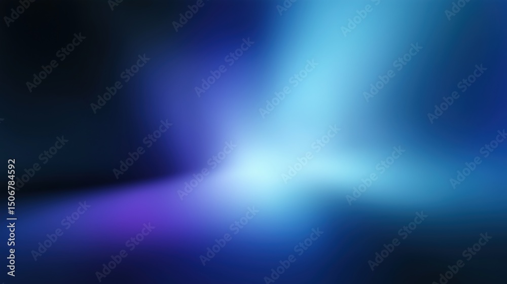 Poster Abstract blurred blue and purple gradient background creating a mysterious atmosphere