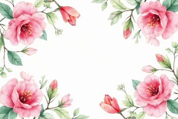 Delicate watercolor floral pattern, perfect for spring invitations , promotion, marketing, feminine