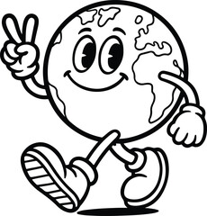 Naklejka premium Back to school Elements line art