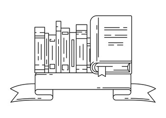 Illustration with book. Image for education and school.