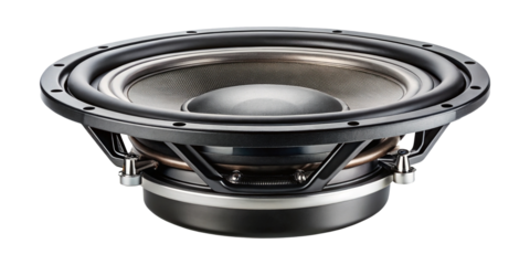 Studio Speaker Transducer CloseUp Showing Components and Construction of Loudspeaker