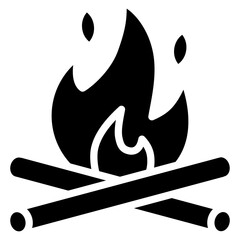 Campfire Flames  Icon Element For Design