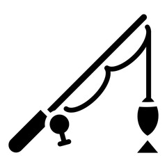Fishing Rod  Icon Element For Design