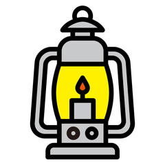 Obraz premium Lantern Light Icon Element For Design