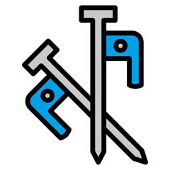Tent Pegs  Icon Element For Design