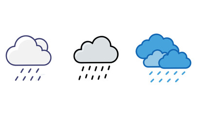  rain cloud vector  design illustration
