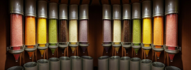 Colorful Candy Wall with Organized Dispensers