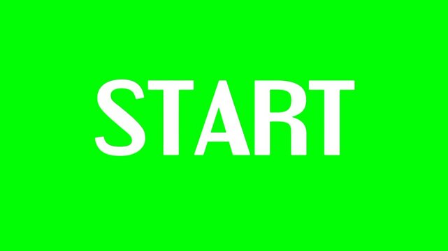 Start text green screen animated video