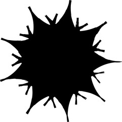 Grunge style set of star shapes. Element for design