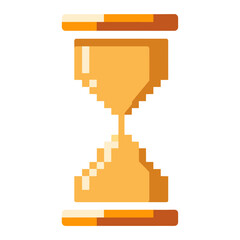 Loading icon hourglass pixel style vector