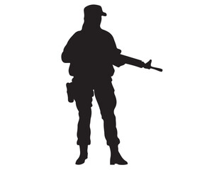 EMALE SOLDIER SILHOUETTE