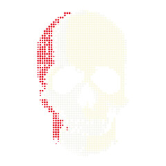 Pixel style of skull illustration pixelated digital vector