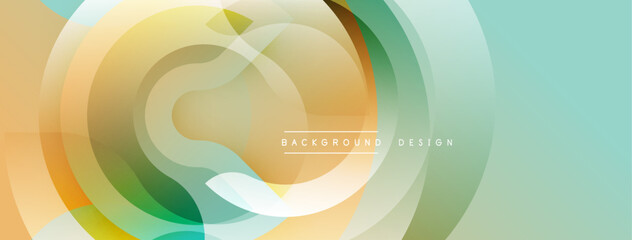 Abstract flowing shapes, soft colors create modern background. Overlapping circles, gradients suggest movement, design element.