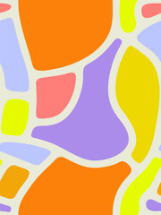 Seamless Abstract Summer Pattern with Bright Neon Colors