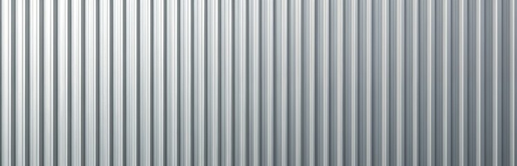 Corrugated metal roof sheets background. Silver grey color. Aluminium steel siding plate. Building materials. Seamless pattern. Construction industry, industrial. Grunge texture. Modern background.