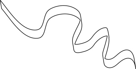 Ribbons thin line decorative , new year, holiday, festival