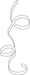 Ribbons thin line decorative , new year, holiday, festival