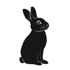 Obraz premium A rabbit silhouette illustration animal bunny vector