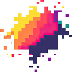 Obraz premium Abstract pixel art design with vibrant colors.