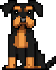 Fototapeta premium Pixelated illustration of a dog.