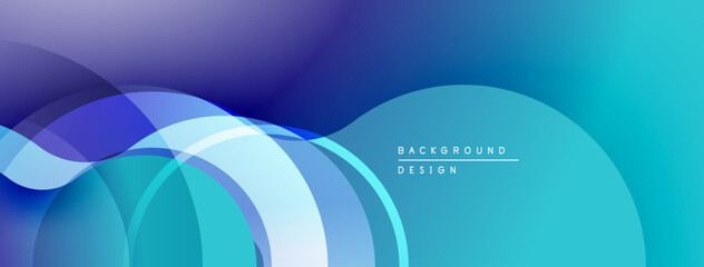 Abstract flowing shapes, blue purple gradient. Modern design element for backgrounds, presentations. Smooth curves create dynamic visual effect.