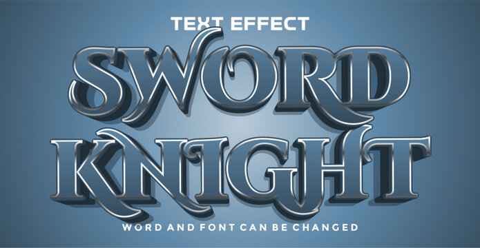 Sword knight editable text effect