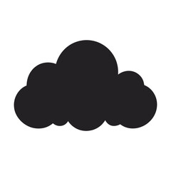 Cloud logo icon silhouette illustration minimalist vector